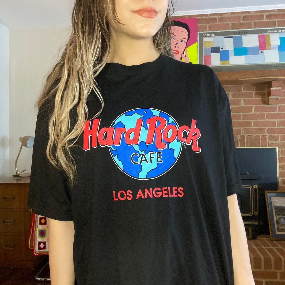 Vintage 90s Deadstock Los Angeles California Hard Rock Cafe T-Shirt Band